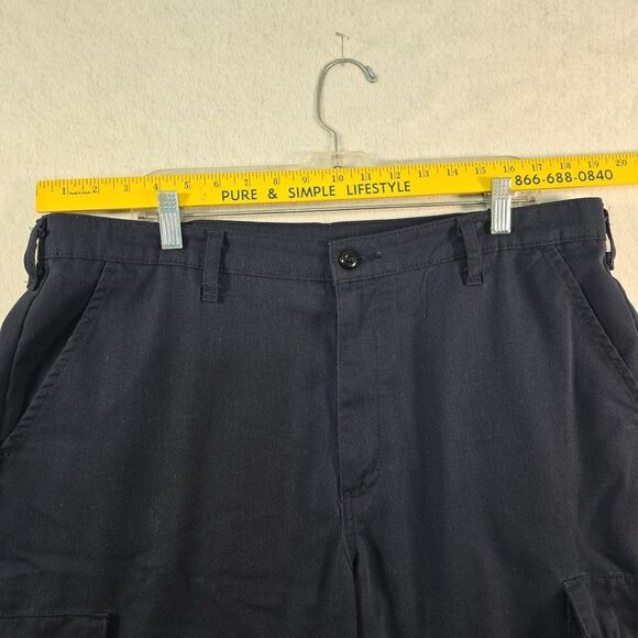 Red Kap Shorts Chino Men's 38 Cargo Snap Pockets Work 12" Inseam PTGGNC Blue #2 - Picture 5 of 7